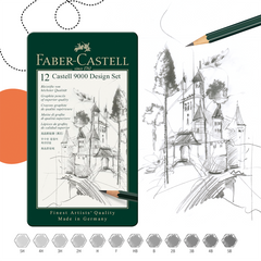 12 DARABOS 9000 DESIGN GRAFIT SZETT 5H-5B