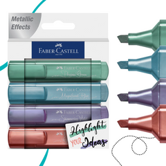 4 DARABOS METÁLSZÍNŰ SZÖVEGKIEMELŐ