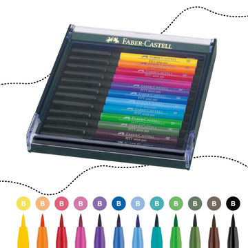 FABER-CASTELL MŰVÉSZ ECSETFILC KÉSZLET - ALAPSZÍNEK