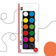 MARABU AKRILFESTÉK KÉSZLET 12 DARABOS