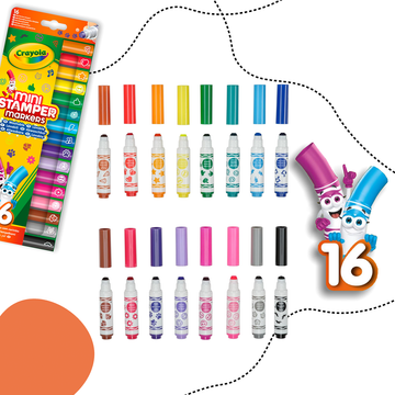 CRAYOLA 16 DARABOS MINTÁZÓ FILCTOLL KÉSZLET