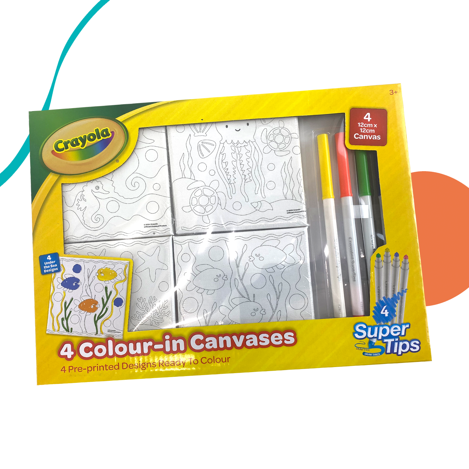 CRAYOLA VÁSZONKÉP SZETT - TENGERI MINTÁKKAL
