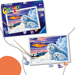 RAVENSBURGER SZÁMFESTŐ - FÓKÁK A NAPLEMENTÉBEN 9+