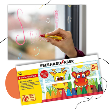 EBERHARD FABER 12 DARABOS ABLAKFESTŐ ZSÍRKRÉTA KÉSZLET