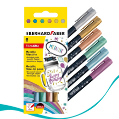 6 DARABOS METÁLSZÍNŰ FILCTOLL KÉSZLET