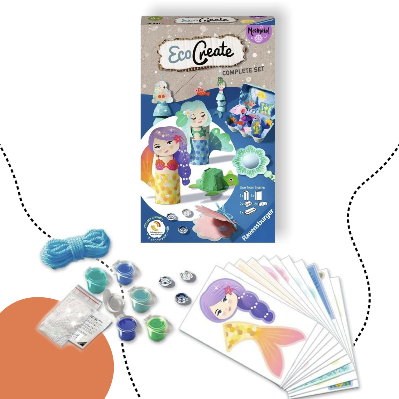 RAVENSBURGER ECOCREATE – CSILLOGJ, MINT EGY SELLŐ! KREATÍV KÉSZLET 6+