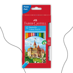 FABER-CASTELL 12 DARABOS SZÍNESCERUZA SZETT + GRIP GRAFITCERUZA