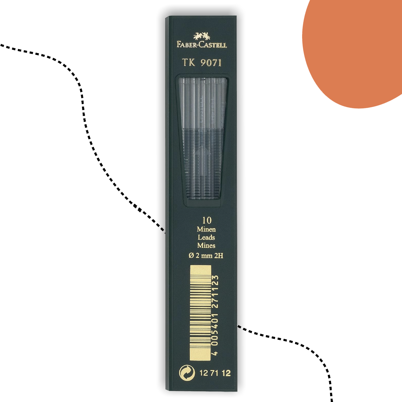 10 DARABOS FABER-CASTELL TK 9071 GRAFITBETÉT 2,0 MM 2H