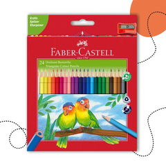 FABER-CASTELL SZÍNESCERUZA KÉSZLET HEGYEZŐVEL