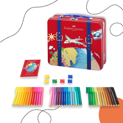 FABER-CASTELL 40 DARABOS FILCTOLL SZETT KIS UTAZÓS BÖRÖNDBEN