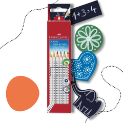 FABER-CASTELL GRIP SZÍNES CERUZAKÉSZLET SÖTÉT FELÜLETRE