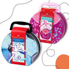 FABER-CASTELL 33 DARABOS FILCTOLL SZETT KEREK FÉMDOBOZBAN