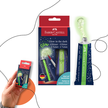 FABER-CASTELL SÖTÉTBEN VILÁGÍTÓ CSILLÁMOS RAGASZTÓ 2 x 12ml