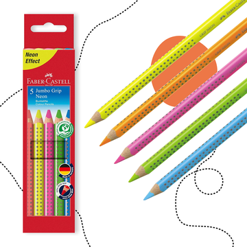 FABER-CASTELL JUMBO GRIP SZÍNES CERUZA KÉSZLET 5 DARABOS