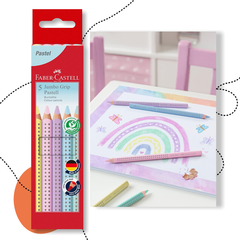 FABER-CASTELL JUMBO GRIP SZÍNES CERUZA KÉSZLET 5 DARABOS