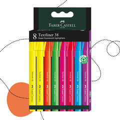 FABER-CASTELL 8 DARABOS NEON SZÖVEGKIEMELŐ KÉSZLET
