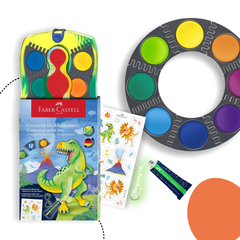 FABER-CASTELL VÍZFESTÉK SZETT MATRICÁKKAL ÉS  RAGASZTÓVAL