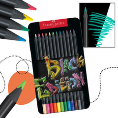 FÉM DOBOZOS SZÍNESCERUZA SZETT - BLACK EDITION