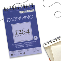 FABRIANO 1264 SPIRÁL KÖTÉSŰ AKVARELL TÖMB 20 LAPOS 300G