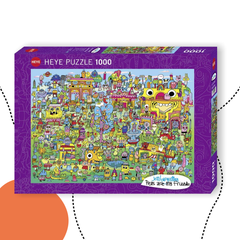 HEYE DOODLE VILLAGE - FIRKA FALU 1000 DARABOS PUZZLE