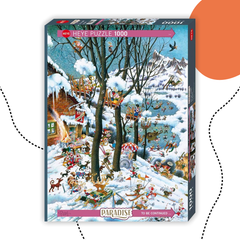 HEYE DOODLE VILLAGE - TÉLI PARADICSOM 1000 DARABOS PUZZLE