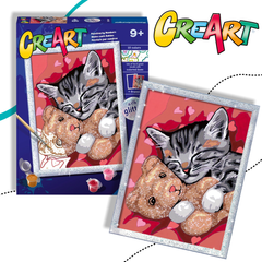 CICÁS AKRIL SZÁMFESTŐ CSILLOGÓ KERETTEL 9+