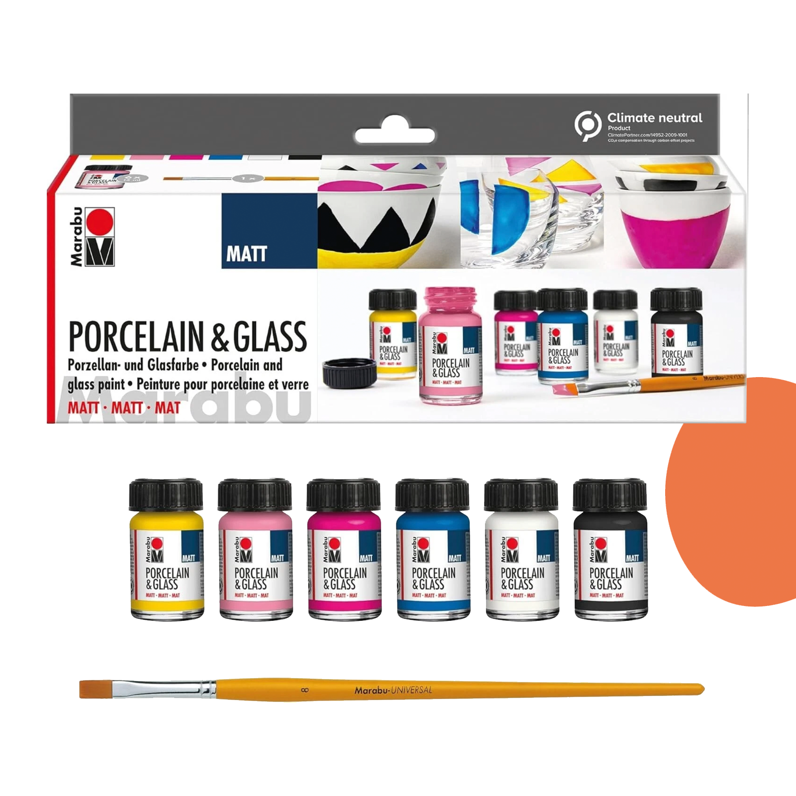 MARABU MATT PORCELÁN ÉS ÜVEG FESTÉK KÉSZLET