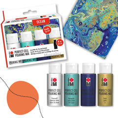 MARABU SUPER CELL POURING MIX AKRILFESTÉK KÉSZLET