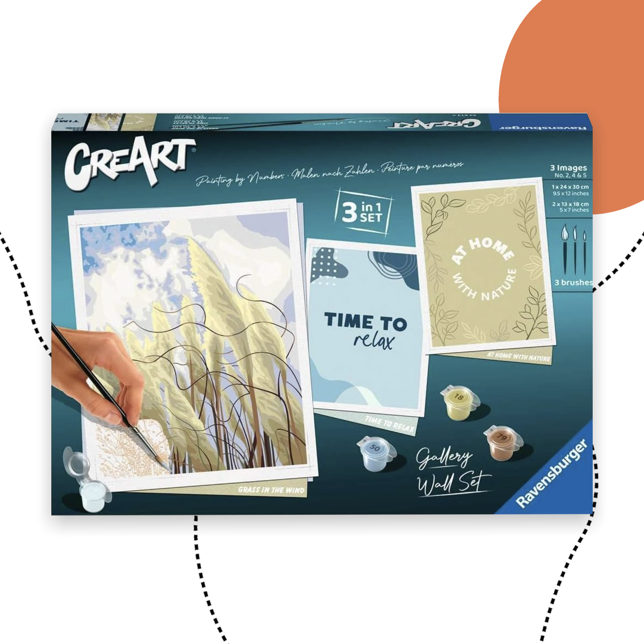 RAVENSBURGER SZÁMFESTŐ - 3 RÉSZES AKRIL FESTŐ SZETT