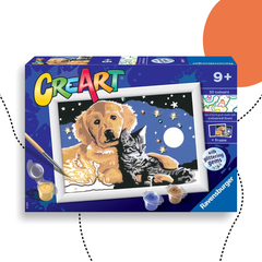 ÁLLATOS AKRIL SZÁMFESTŐ KERETTEL ÉS CSILLOGÓ DÍSZKÖVEKKEL 9+