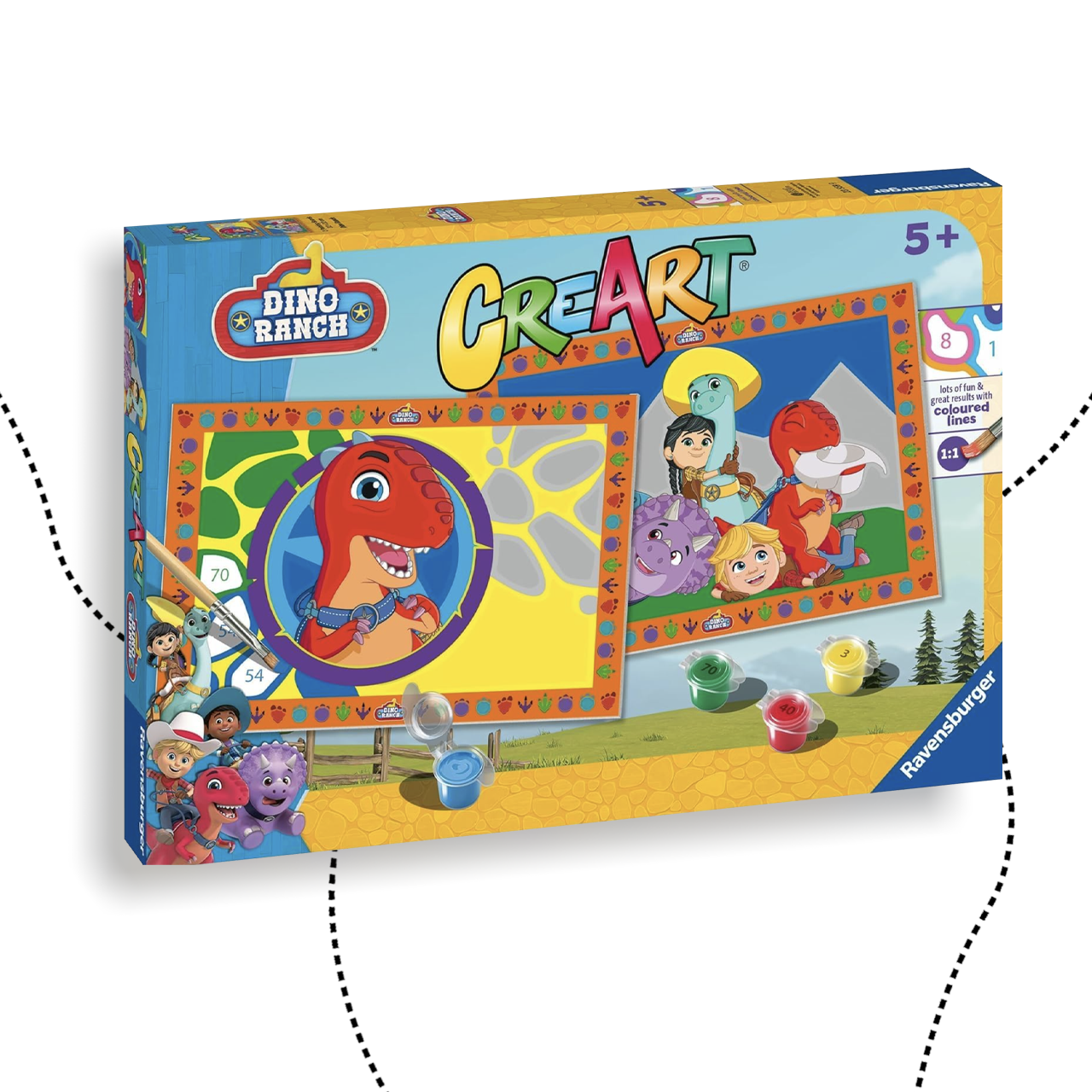 RAVENSBURGER DÍNOFARM 2 DARABOS AKRIL SZÁMFESTŐ 5+