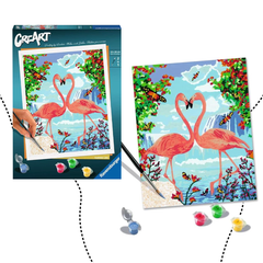 RAVENSBURGER AKRIL SZÁMFESTŐ - FLAMINGÓ SZERELEM 12+