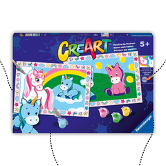 RAVENSBURGER BOLDOG UNIKORNISOK 2 DARABOS AKRIL SZÁMFESTŐ 5+