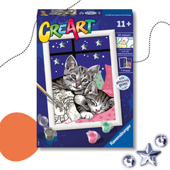 CICÁS AKRIL SZÁMFESTŐ KERETTEL ÉS CSILLOGÓ DÍSZKÖVEKKEL 11+