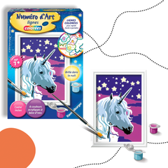 RAVENSBURGER SÖTÉTBEN VILÁGÍTÓS UNIKORNIS MINI SZÁMFESTŐ 7+