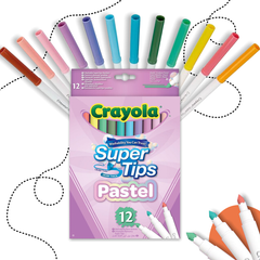 CRAYOLA SUPER TIPS PASTELL SZÍNŰ FILCTOLL KÉSZLET