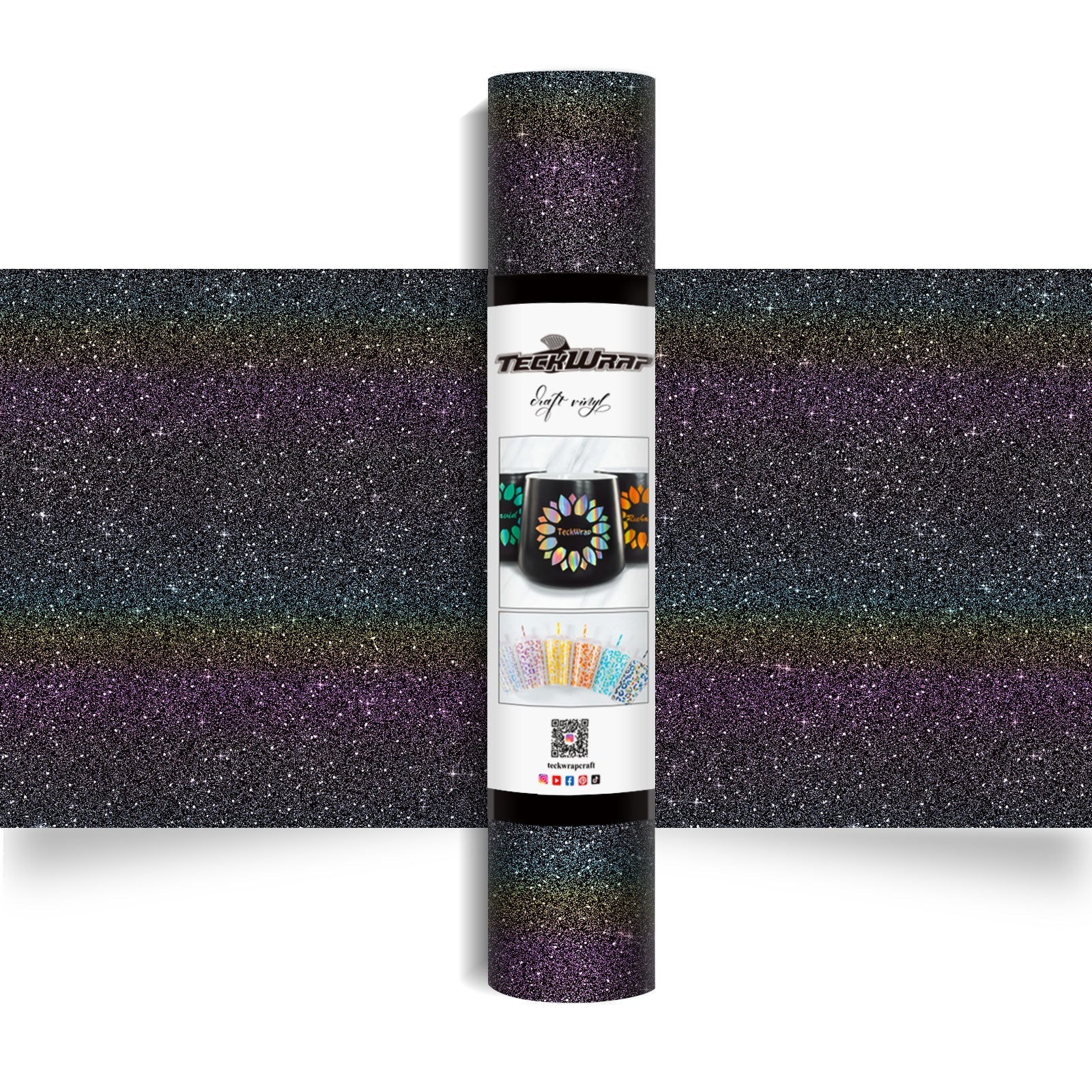 Colorful Glitter Adhesive Vinyl Mytery TeckwrapCraft Europe